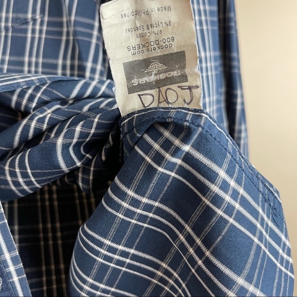 Men's Haggar & Dockers Medium Check Button Up Shirt 2 Pack Set Office - Picture 10 of 16